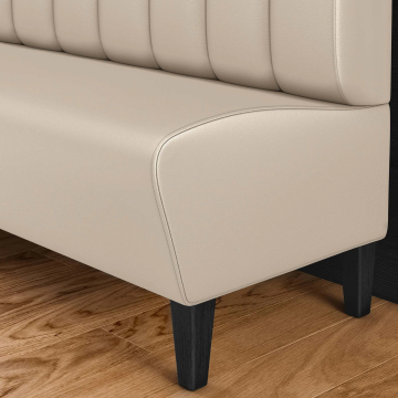 MIAMI | Restaurant Booth | W:H 140 x 103 cm | Cream | Striped | Leather
