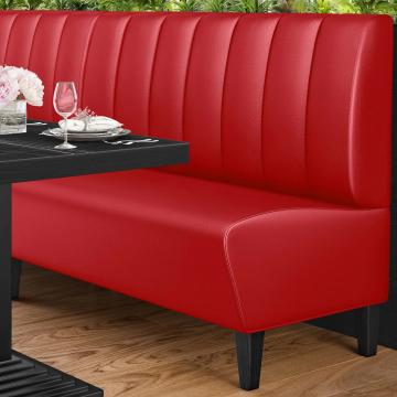 MIAMI | Restaurant Booth | W:H 140 x 103 cm | Red | Striped | Leather