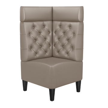 MIAMI | Gastro Eckbank | B:H 64 x 128 cm | Taupe | Chesterfield | Leder