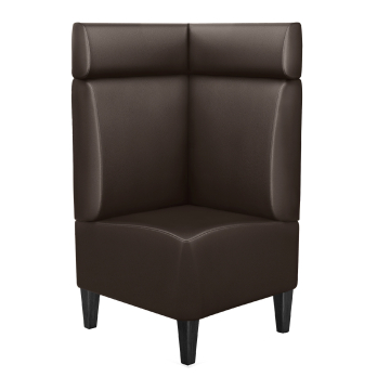MIAMI | Gastro Eckbank | B:H 64 x 128 cm | Braun | Glatt | Leder