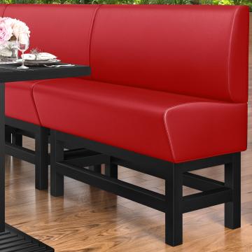 MIAMI | Gastro Hochbank | B:H 100 x 133 cm | Rot | Glatt | Leder