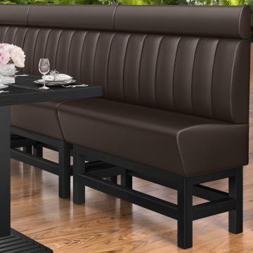 MIAMI | Gastro Hochbank | B:H 100 x 158 cm | Dunkelbraun | Gestreift | Leder