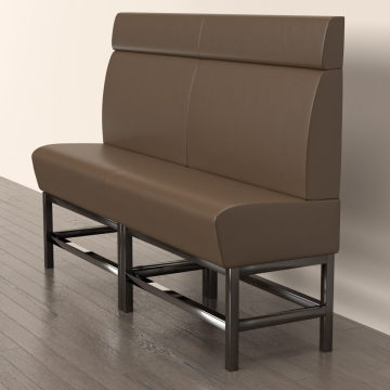 MIAMI | Gastro Hochbank | B:H 200 x 158 cm | Braun | Glatt | Leder