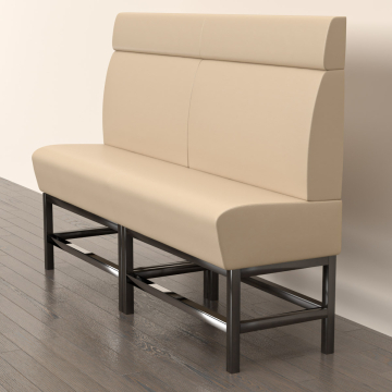 MIAMI | Gastro Hochbank | B:H 200 x 158 cm | Creme | Glatt | Leder