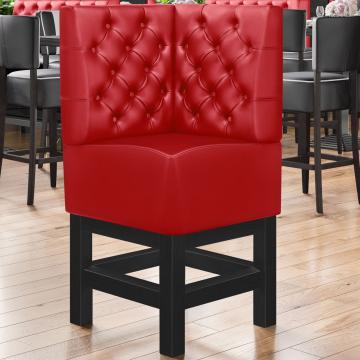 MIAMI | Gastro Hochbank | B:H 64 x 133 cm | Rot | Chesterfield | Leder