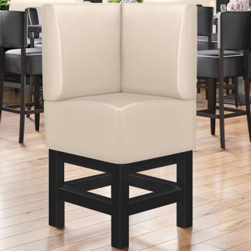 MIAMI | Gastro hoge bank | B:H 64 x 133 cm | Crème | Glad | Leer