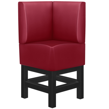 MIAMI | Hoge bank voor restaurants | B:H 64 x 133 cm | Rood | Glad | Leer