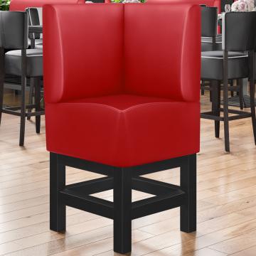 MIAMI | Gastro Hochbank | B:H 64 x 133 cm | Rot | Glatt | Leder