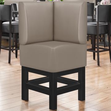 MIAMI | Gastro hoge bank | B:H 64 x 133 cm | Taupe | Glad | Leer