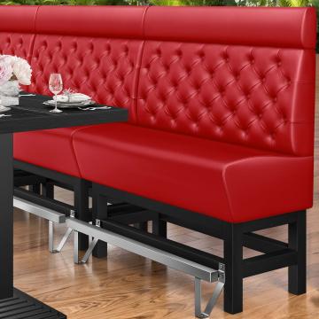 MIAMI | Gastro Hochbank | B:H 100 x 158 cm | Rot | Chesterfield | Leder