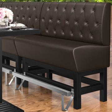 MIAMI | Gastro Hochbank | B:H 200 x 133 cm | Braun | Chesterfield Raute | Leder
