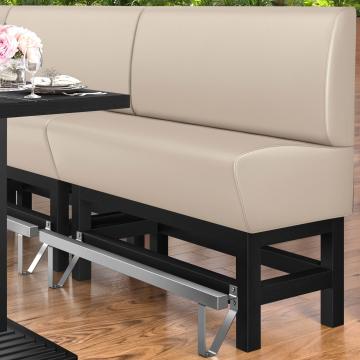 MIAMI | Gastro Hochbank | B:H 140 x 133 cm | Creme | Glatt | Leder