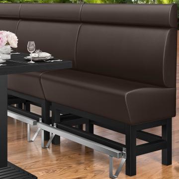MIAMI | Gastro Hochbank | B:H 120 x 158 cm | Braun | Glatt | Leder