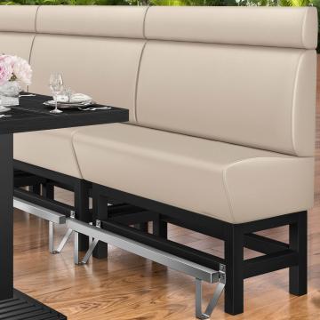 MIAMI | Gastro Hochbank | B:H 120 x 158 cm | Creme | Glatt | Leder