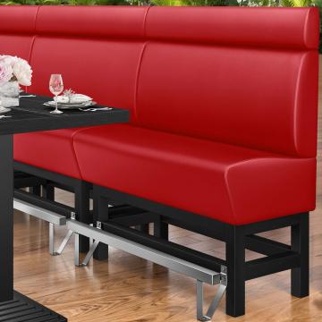 MIAMI | Gastro Hochbank | B:H 120 x 158 cm | Rot | Glatt | Leder