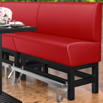 MIAMI | Gastro Hochbank | B:H 100 x 133 cm | Rot | Glatt | Leder
