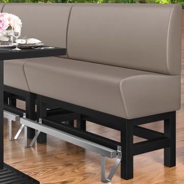 MIAMI | Gastro Hochbank | B:H 120 x 133 cm | Taupe | Glatt | Leder
