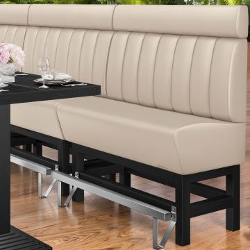 MIAMI | Gastro Hochbank | B:H 100 x 158 cm | Creme | Gestreift | Leder