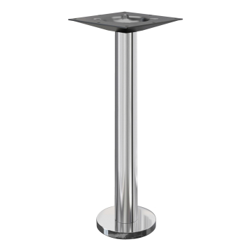 MILAN | Bistro bordstel | Rustfrit stål | Fod: Ø 18 cm | Søjle: 7,6 x 69 cm | Gulvmontering