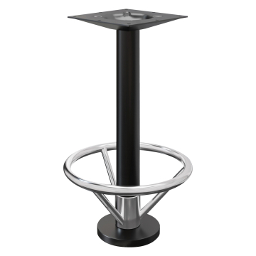 MILAN FOOT | Bistro Ståbordstativ | Svart | Fot: Ø 18 cm | Søyle: 7,6 x 102 cm | Gulvmontering