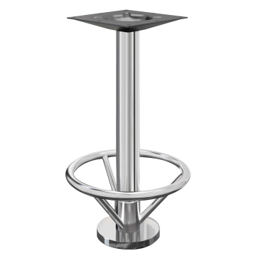 MILAN FOOT | Bistro Stolik na nogach | Stal nierdzewna | Podstawa: Ø 18 cm | Kolumna: 7,6 x 102 cm | Montaż na podłodze