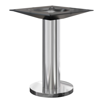 MILAN | Rama stolika Bistro Lounge | Stal nierdzewna | Podstawa: Ø 18 cm | Kolumna: 7,6 x 36 cm | Montaż podłogowy