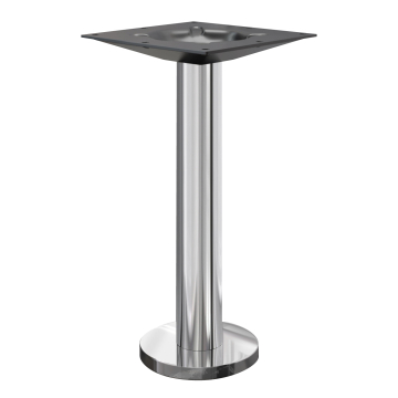 MILAN | Bistro tafel onderstel | RVS | Voet: ø 18 cm | Stijl: 7,6 x 69 cm | Montage op de bodem