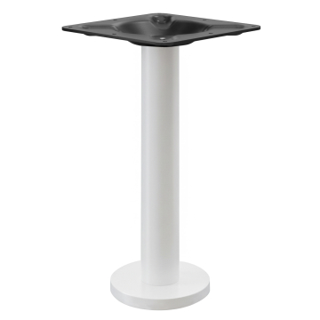 MILAN | Bistro Tischgestell | Weiß | Fuß: Ø 18 cm | Säule: 7,6 x 69 cm | Bodenmontage