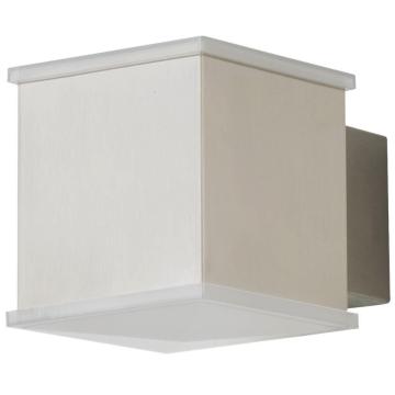 MILO LED Outdoor Wall Light Silver Alu Modern Up & Down Spotlight 2x7W 8x12cm IP44 3000K 1400lm 5000h
