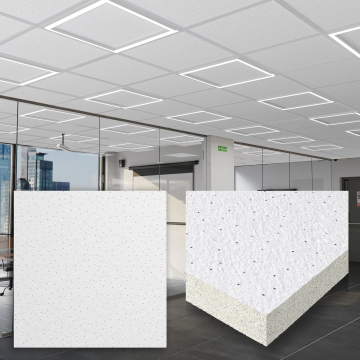 CALGARY | Mineral fiber loftfliser | 62x62cm | Hvid | Raster loftplader | Finkornet puds