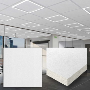 CALGARY | Mineral fiber loftfliser | 62x62cm | Hvid | Raster loftplader | Glasfiber