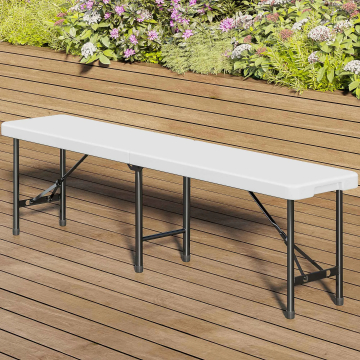 MIO | Panca per feste | Bianco | Plastica | Pieghevole