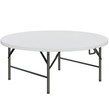 MIO | Tavolo pieghevole da festa | Ø 152 cm | Bianco | Pieghevole | Rotondo