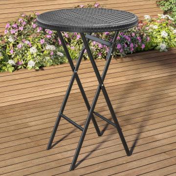 MIO | Feesttafel | Ø 60 cm | Zwart | Opvouwbaar