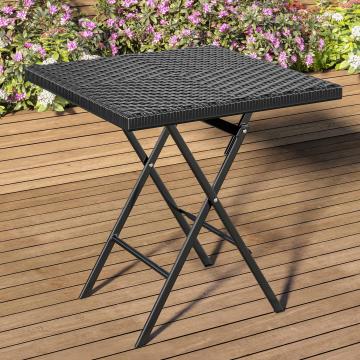 MIO | Feesttafel | B:D 60 x 60 cm | Zwart | Plastic | Opvouwbaar