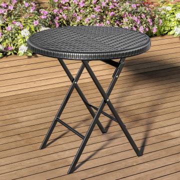 MIO | Feesttafel | Ø 60 cm | Zwart | Opvouwbaar