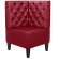MIAMI | Corner bench for restaurants | W:H 64 x 103 cm | Red | Chesterfield | Leather