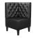 MIAMI | Hörnsoffa till restaurang | B:H 64 x 103 cm | Svart | Chesterfield | Läder