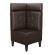 MIAMI | Hörnsoffa till restaurang | B:H 64 x 128 cm | Brun | Chesterfield-knapp | Läder