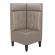MIAMI | Hörnsoffa till restaurang | B:H 64 x 128 cm | Taupe | Chesterfield-knapp | Läder