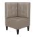 MIAMI | Hörnsoffa till restaurang | B:H 64 x 103 cm | Taupe | Chesterfield-knapp | Läder