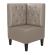 MIAMI | Hörnsoffa till restaurang | B:H 64 x 103 cm | Taupe | Chesterfield romb | Läder