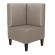 MIAMI | Hörnsoffa till restaurang | B:H 64 x 103 cm | Taupe | Smidig | Läder