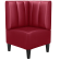 MIAMI | Banquette d'angle pour restaurants | L:H 64 x 103 cm | Rouge | Rayée | Cuir