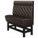 MIAMI | Hög restaurangsoffa | B:H 100 x 158 cm | Brun | Chesterfield | Läder