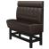 MIAMI | Hög restaurangsoffa | B:H 180 x 158 cm | Brun | Chesterfield-knapp | Läder