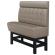 MIAMI | Hög restaurangsoffa | B:H 200 x 158 cm | Taupe | Chesterfield-knapp | Läder