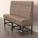 MIAMI | Hög restaurangsoffa | B:H 140 x 158 cm | Taupe | Chesterfield romb | Läder