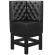 MIAMI | Gastro hög bänk | B:H 64 x 133 cm | Svart | Chesterfield | Läder