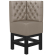 MIAMI | Gastro hög bänk | B:H 64 x 133 cm | Taupe | Chesterfield | Läder